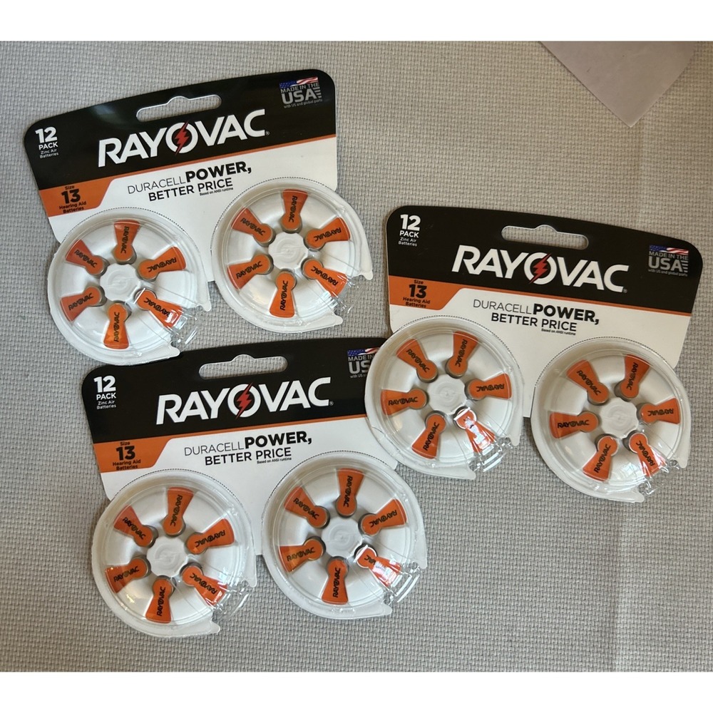 Rayovac Size 13 Hearing Aid‎ Batteries 36 Pack Best buy 04/2027